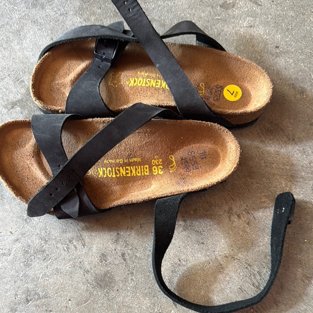 Birkenstock Black Cross-Strap Sandals
